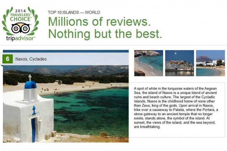 Naxos Among Best Islands in World, Europe and Number One in Greece