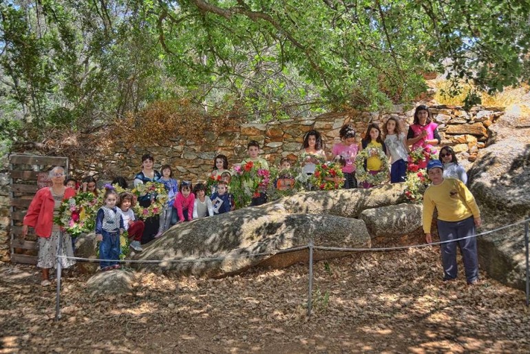 Flower feast on May Day at the Kouros in Melanes