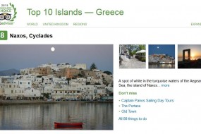 Naxos among top ten islands in Greece on Trip Advisor